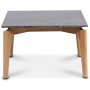 Accent stuebord 75 - Gr marmor / eik