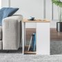 Roma sidebord 40 x 40 cm - Eik/hvit