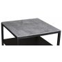 Atlet svart nattbord 70 cm med sementplate