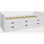 Alba seng med oppbevaring 90 x 200 cm - Hvit