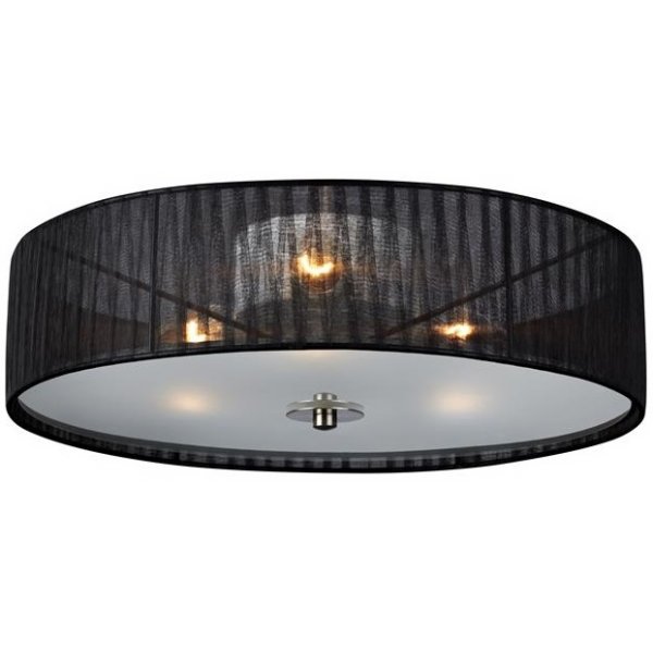 Byske Taklampe - Svart/Frostet glass