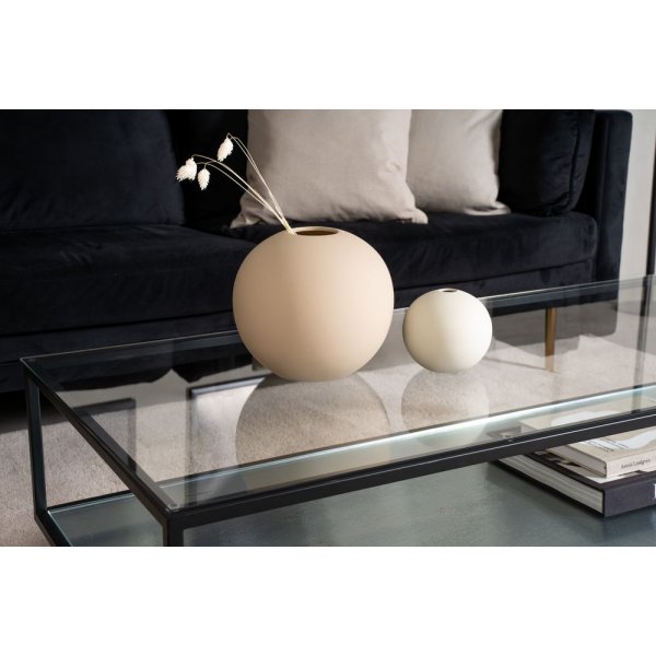 Alsjholm salongbord - Svart/glass