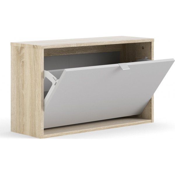 Sko skoskap med 1 rom - Eik/hvit