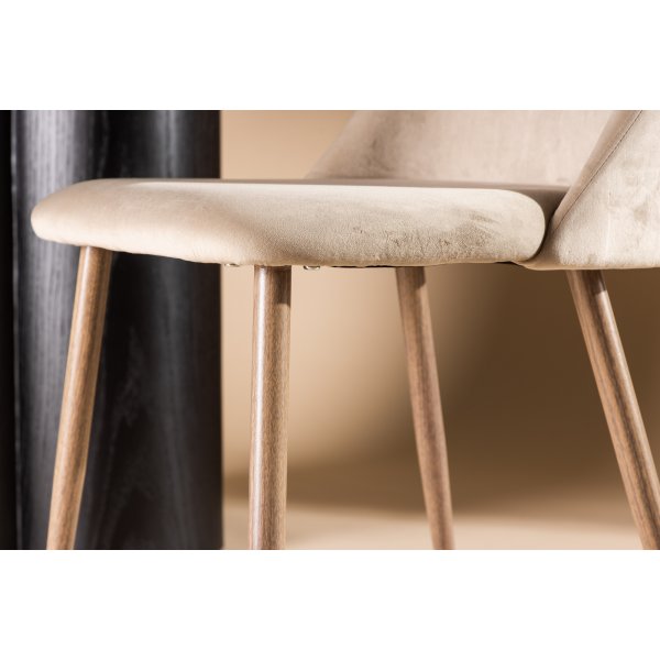 Beige flyels spisestol