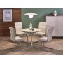 Spisebord rundt 90 cm beige travertin