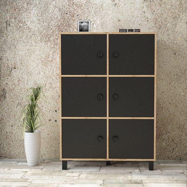 Vilamo skap 48 - Furu/svart Vilamo skap 48 - Furu/svart