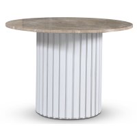 Empire spisebord - Empradore marmor / Hvit lamell trefot