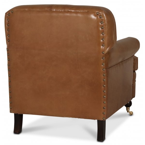 Howard lenestol Cairo - Brunt anilinskinn