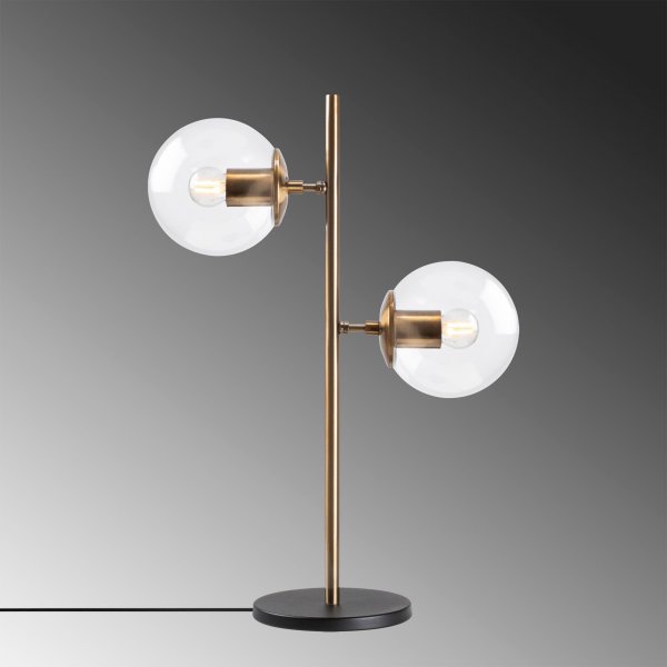 Fasett bordlampe, klar - Vintage