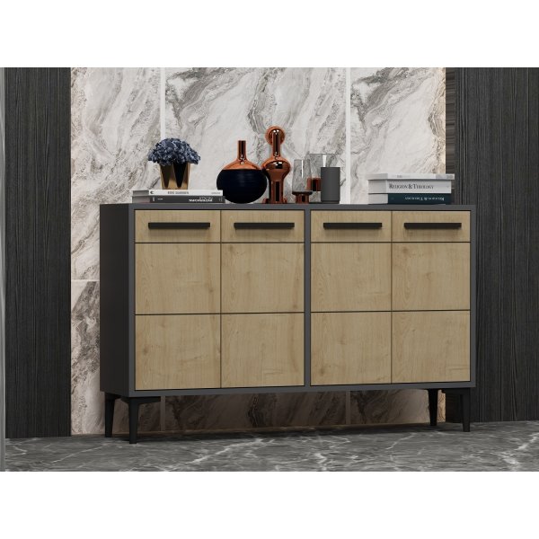 Stria skjenk - Antrasitt/safir eik Stria skjenk - Antrasitt/safir eik