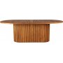 Han ovalt bord i teak 220x110 cm