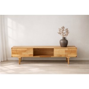 TV-benk Sk�rhamn 200x45 cm - naturgummitre