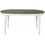 Alexandra ovalt spisebord uttrekkbart 160-260 cm - Hvit/gr vintage + Flekkfjerner for mbler