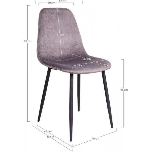 Stockholm Spisestol - Grå/Svart Stockholm Spisestol - Grå/Svart