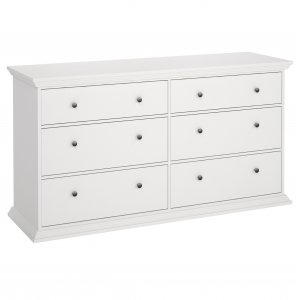 North Dobbel kommode med 6 skuffer