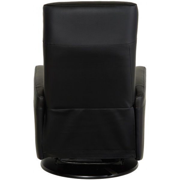 Fringe lenestol med gyngefunksjon - Svart skinn