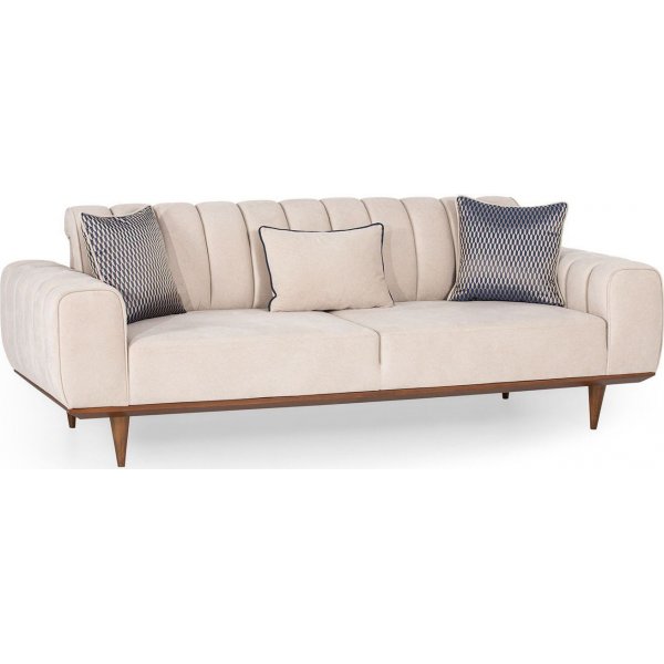 Ivory 3-seters sofa - Krem