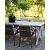 Oxford utendrs spisegruppe: grtt/hvitt bord 220 cm, inkludert 6 stk. Lincoln stablebare karmstoler gr/beige