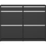 Skyline skoskap 123,5 x 24,2 x 98,5 cm - Svart