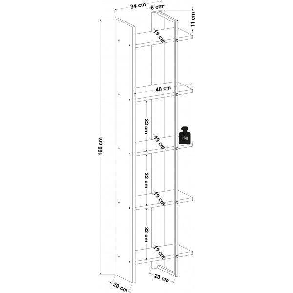 Symbol bokhylle - Eik Symbol bokhylle - Eik