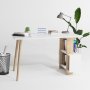 Lagomood skrivebord - Eik/hvit