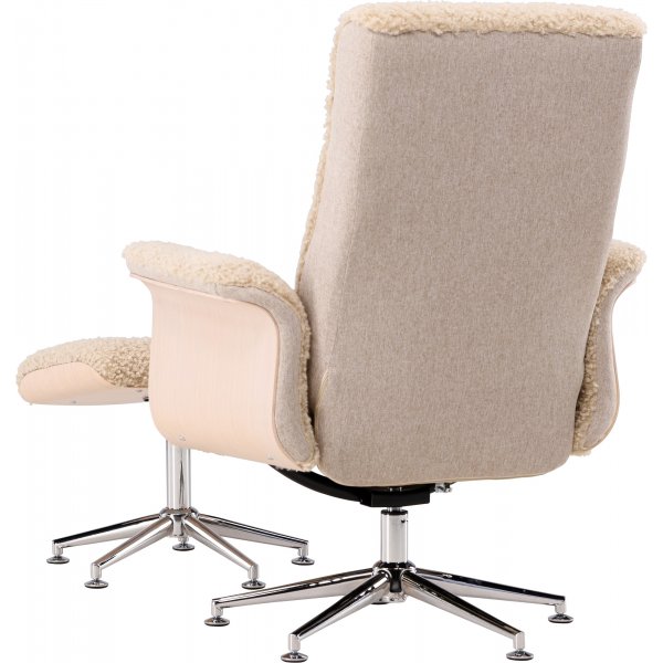 Hagön hvilestol med fotskammel - Whitewash + Flekkfjerner for møbler Hagön hvilestol med fotskammel - Whitewash + Flekkfjerner for møbler