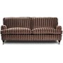 Howard Sir William 3-seter sofa (Dun) - Mobus Chocolate Stripe
