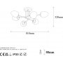 Camflo taklampe 10400 - Hvit