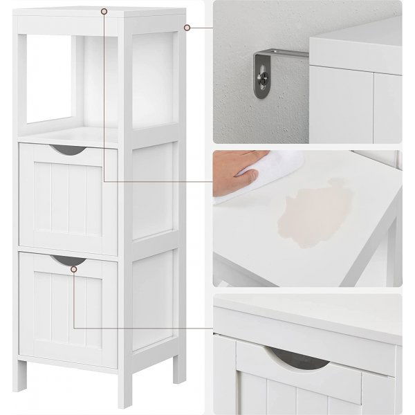 Annette baderomshylle - Hvit Annette baderomshylle - Hvit