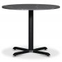 Bord 90 cm inkludert 4 Axe stoler - Svart / Gr marmor