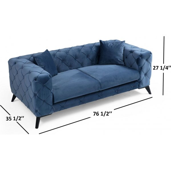 Como 2-seters sofa - Blå Como 2-seters sofa - Blå