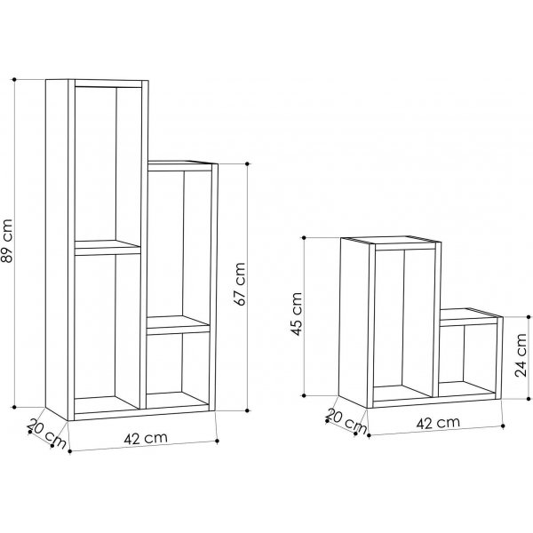 Sule bokhylle - Hvit Sule bokhylle - Hvit