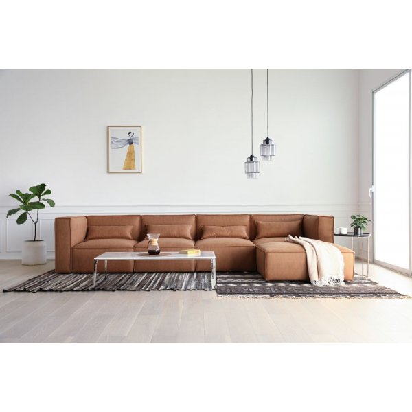 Nees modulsofa byggbar - Cognac flyel