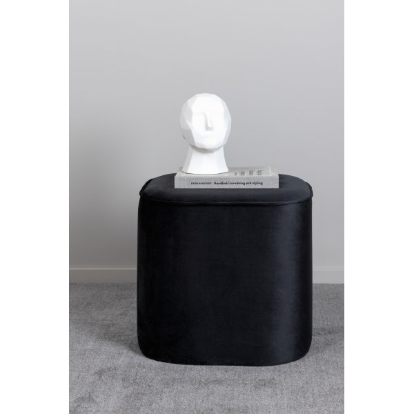 Chip sittepuff - Svart flyel