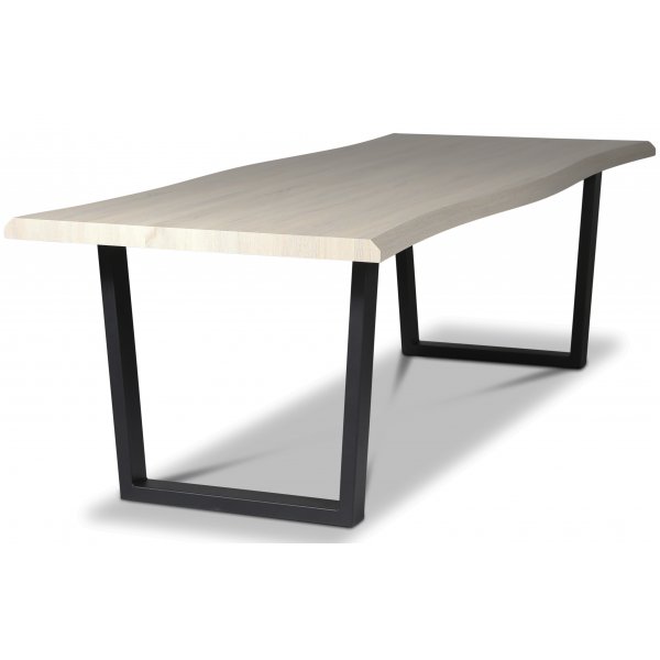 Bretagne spisebord 240 cm - Whitewash/svart Bretagne spisebord 240 cm - Whitewash/svart