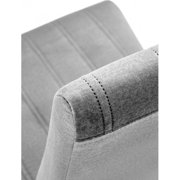 Stol Heather - Lys gr� fl�yel & svart