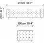 Zeus 4-seters sofa - Svart