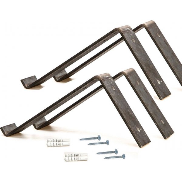 Lamba vegghylle 5 - Svart/valnøtt Lamba vegghylle 5 - Svart/valnøtt