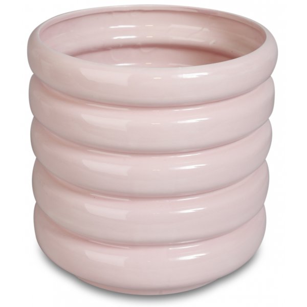Krukke Wheels H18 cm - Rosa