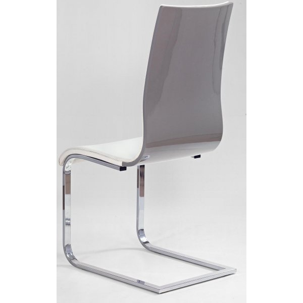 Stol Ronja - Hvit/krom/Gr hyglans