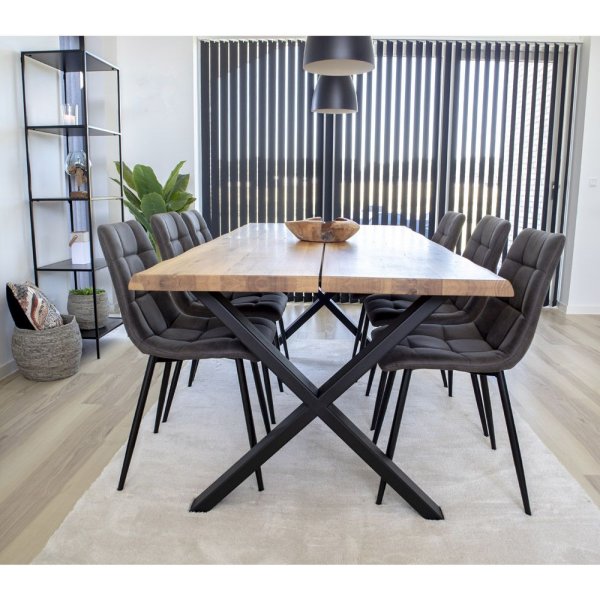 Middelfart Spisestol - Mørkegrå/svart Middelfart Spisestol - Mørkegrå/svart