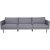 Eden 3-seter sofa B262 cm - Grtt stoff + Flekkfjerner for mbler