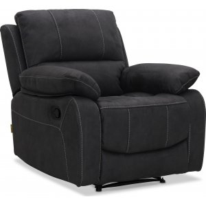 Texas manuell reclinerstol - Grtt stoff + Flekkfjerner for mbler