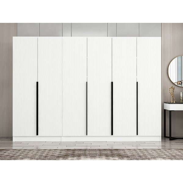 Cikani garderobeskap 270x52x210 cm, variant A - Hvit Cikani garderobeskap 270x52x210 cm, variant A - Hvit