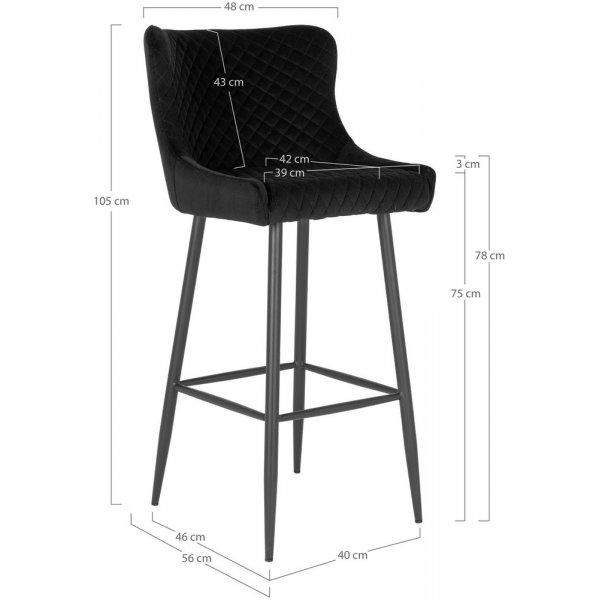 Dallas Bar krakk - Svart Dallas Bar krakk - Svart