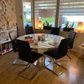 Kundebilde Cecilia spisebord rundt Ø150 cm - Hvit/krom