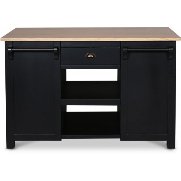 Heritage kjøkkenøy - Sort / Eik Heritage kjøkkenøy - Sort / Eik