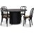 Nova spisegruppe, uttrekkbart spisebord 130-170 cm inkl. 4 stk Samset stoler i byd tre - Svartbeiset eik