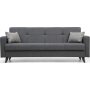 Polya 3-seters sovesofa - Mrkegr