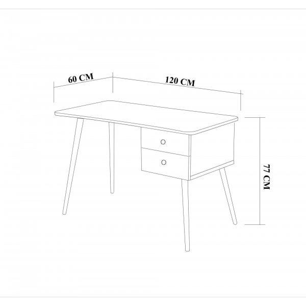 Balbina skrivebord - Furu/hvit Balbina skrivebord - Furu/hvit